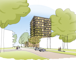 Artiesten impressie van nieuwbouw ParkPoort